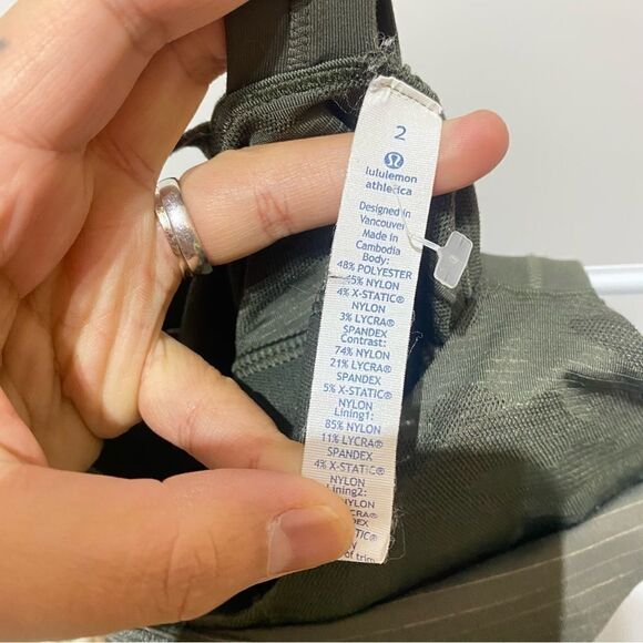 NEW Lululemon Run For Gold Tank Heathered Gator Green / Deep Camo - Picture 6 of 6